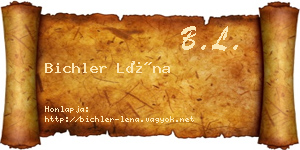 Bichler Léna névjegykártya